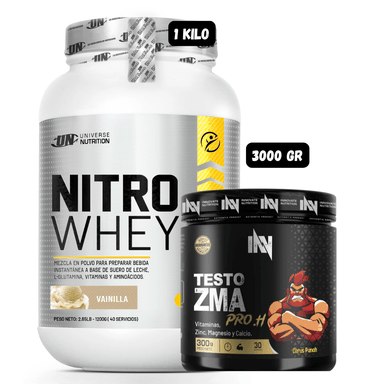 NITRO WHEY 1 KG (VAINILLA) + PRECURSOR DE TESTO 300 GR INN (CITRUS PUNCH)