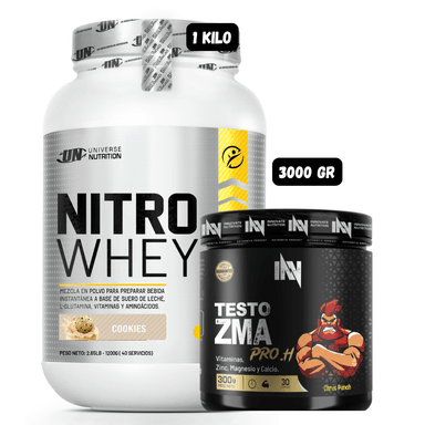 NITRO WHEY 1 KG (COOKIES) + PRECURSOR DE TESTO 300 GR INN (CITRUS PUNCH)