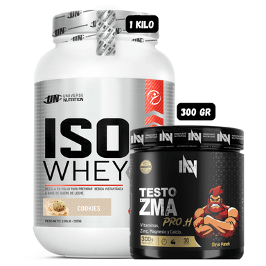ISO WHEY 90 1 KG (COOKIES) + PRECURSOR DE TESTO 300 GR INN (CITRUS PUNCH)