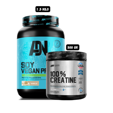 SOY VEGAN 1.5 KG (VAINILLA) + CREATINA UN 500 GR