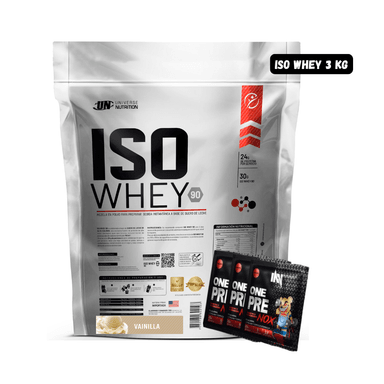 ISO WHEY 90 3 KG (VAINILLA) + 3 SACHET DE PRE ENTRENO