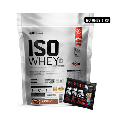 ISO WHEY 90 3 KG (CHOCOLATE) + 3 SACHET DE PRE ENTRENO