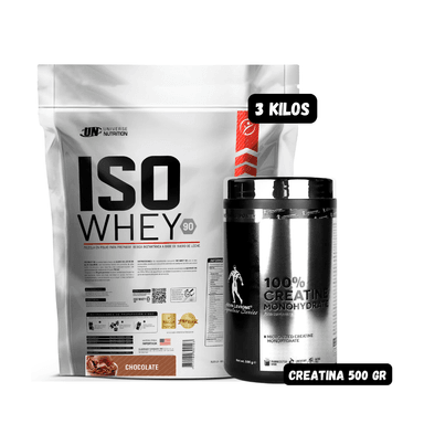 ISO WHEY 90 3 KG (CHOCOLATE) + CREATINA KEVIN LEVRONE 500 GR