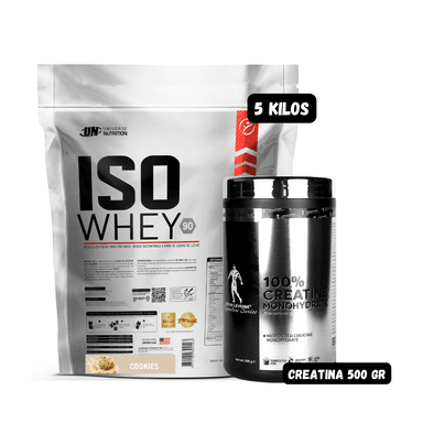 ISO WHEY 90 5 KG (COOKIES) + CREATINA KEVIN LEVRONE 500 GR