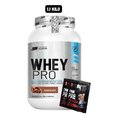 WHEY PRO 1.1 KG (CHOCOLATE) + 2 SACHET DE PRE ENTRENO