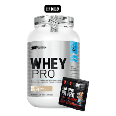 WHEY PRO 1.1 KG (VAINILLA) + 2 SACHET DE PRE ENTRENO