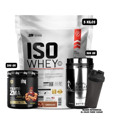 ISO WHEY 90 5 KG (CHOCOLATE) + CREATINA KEVIN LEVRONE 500 GR + PRECURSOR DE TESTO 300 GR INN (CITRUS PUNCH) + SHAKER