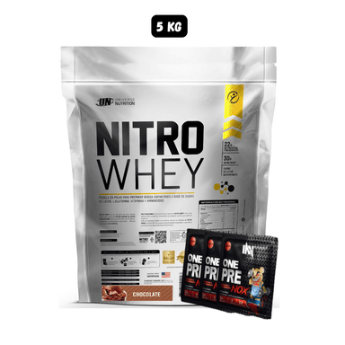 NITRO WHEY 5 KG (CHOCOLATE) + 3 SACHET DE PRE ENTRENO