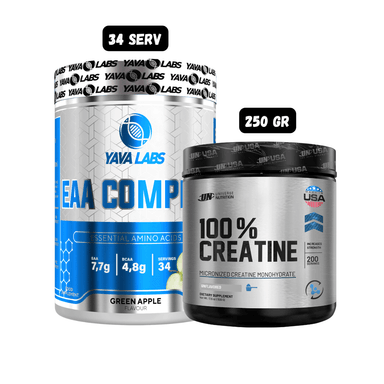 AMINOACIDO EAA 34 SERVICIOS (GREEN APPLE) + CREATINA UN 250 GR