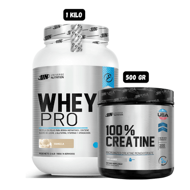 WHEY PRO 1.1 KG (VAINILLA) + CREATINA UN 500 GR