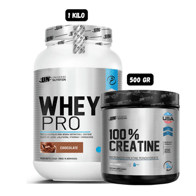 WHEY PRO 1.1 KG (CHOCOLATE) + CREATINA UN 500 GR