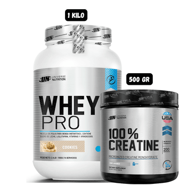 WHEY PRO 1.1 KG (COOKIES) + CREATINA UN 500 GR