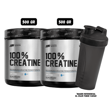 2 CREATINA UN 500 GR + 1 SHAKER
