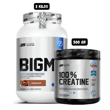 BIGM 2 KG (CHOCOLATE) + CREATINA UN 500 GRAMOS
