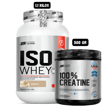 ISO WHEY 90 1.1 KG (VAINILLA) + CREATINA UN 500 GRAMOS