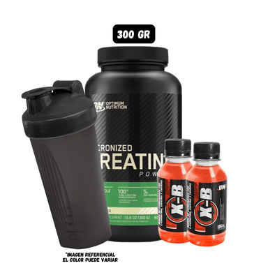 CREATINA ON 300 GR + 2 BOTELLITAS XB + 1 SHAKER