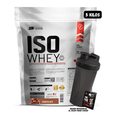 ISO WHEY 90 5 KG (CHOCOLATE) + 1 SACHET DE PRE ENTRENO 1 SHAKER
