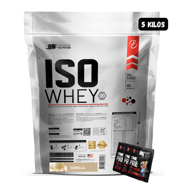 ISO WHEY 90 5 KG (VAINILLA) + 3 SACHET DE PRE ENTRENO
