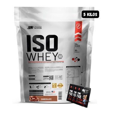ISO WHEY 90 5 KG (CHOCOLATE) + 3 SACHET DE PRE ENTRENO