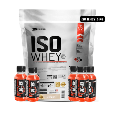 ISO WHEY 90 5 KG (COOKIES) + 5 BOTELLITAS DE QUEMADORES XB