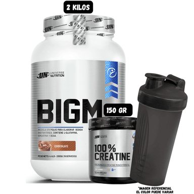 BIGM 2 KG (CHOCOLATE) + CREATINA UN 150 GRAMOS + SHAKER