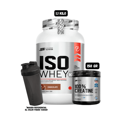 ISO WHEY 90 1.1 KG (CHOCOLATE) + CREATINA UN 150 GRAMOS + 1 SHAKER