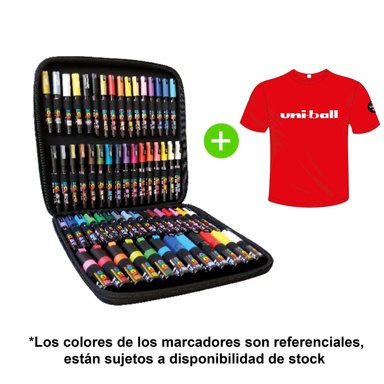 POSCA - MARCADORES PACK X 60 + POLO DE REGALO