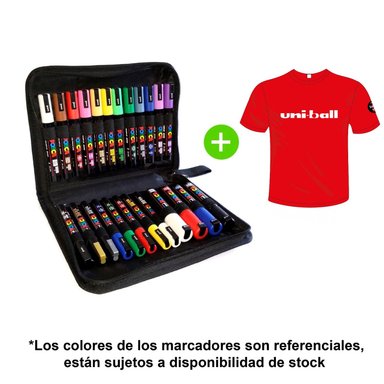 POSCA - MARCADORES PACK X 24 + POLO DE REGALO