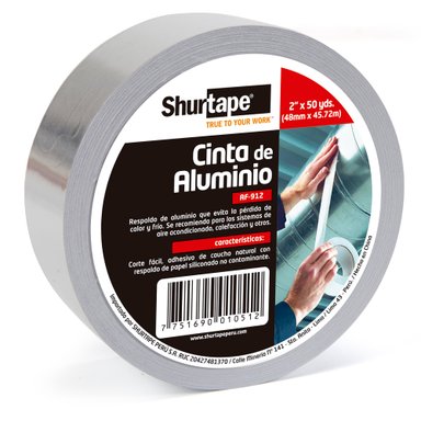 CINTA SHURTAPE ALUMINIO 2' X 50 YD AF-912