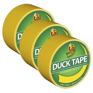 DUCK TAPE CINTA ADHESIVA 2' X 20YDS AMARILLO LIMÓN PACK X 3