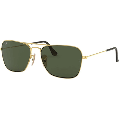 LENTES DE SOL RAY-BAN RB3136 CARAVAN CUADRADAS GOLD HAVANA GREEN 58M
