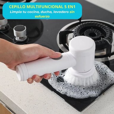 CEPILLO BLANCO ELECTRICO LIMPIADOR COCINA-DUCHA-LAVADERO-VENTANAS-RECARGABLE