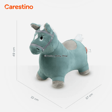 SALTARÍN PELUCHE INFLABLE PARA BEBÉ CARESTINO -ZOO- CABALLO MARRÓN - 5