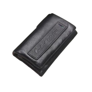 BILLETERA CUERO NEGRO MONEDERO PORTA LLAVES