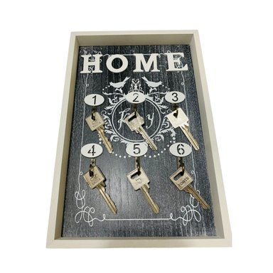 COLGADOR DE LLAVES PARED NEGRO VINTAGE