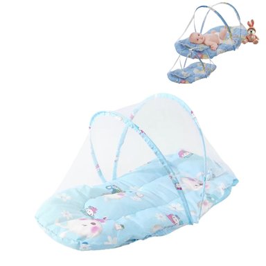 MOSQUITERO CELESTE ACOLCHADO PORTATIL CACHORRITO