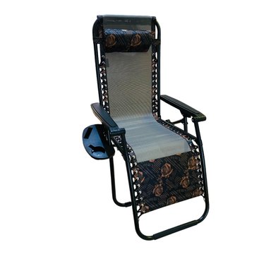 SILLA PLEGABLE TERRASA MARRON CON BANDEJA - 2