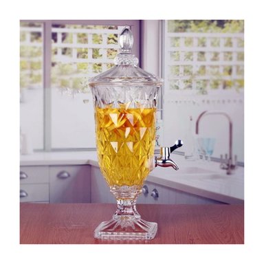 LICORERA VIDRIO TRANSPARENTE CON DISPENSADOR 3 LTS