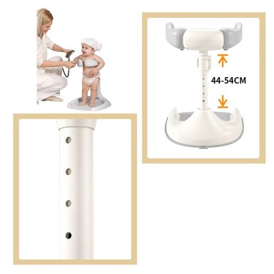 PEDESTAL DE BAÑO PARA BEBÉS CREMA GRIS - 2