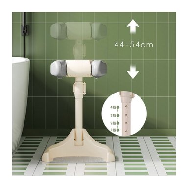 PEDESTAL DE BAÑO PARA BEBÉS CREMA GRIS - 3