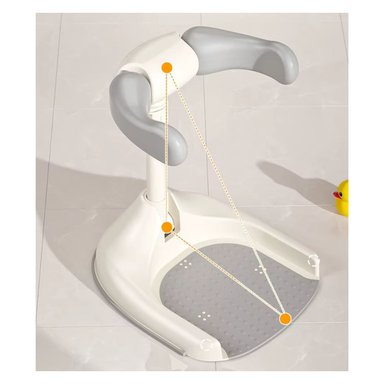 PEDESTAL DE BAÑO PARA BEBÉS CREMA GRIS - 4