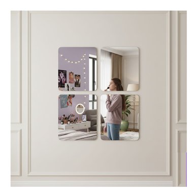 ESPEJOS ACRILICOS DECORATIVOS PACK 4 UNDS 30CM X 40CM