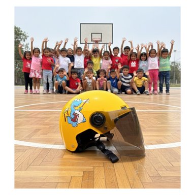 CASCO INFANTIL PARA DEPORTES DRACON AMARILLO - 2