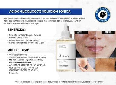 SÉRUM ROSTRO Y CUELLO THE ORDINARY 240ML SOLUCIÓN TÓNICA ÁCIDO GLICÓLICO 7% - 3
