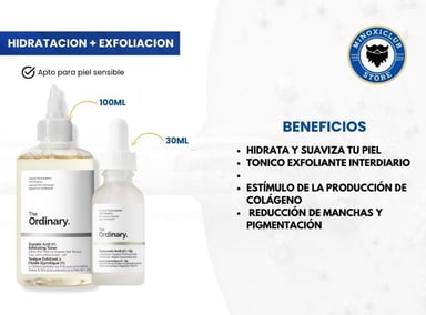 PACK ACIDO GLICOLICO 100ML + ACIDO HIALURONICO THE ORDINARY - 2