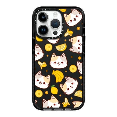 CASE IPHONE 14 PLUS CUTE KITTEN WITH LEMON NEGRO - 1