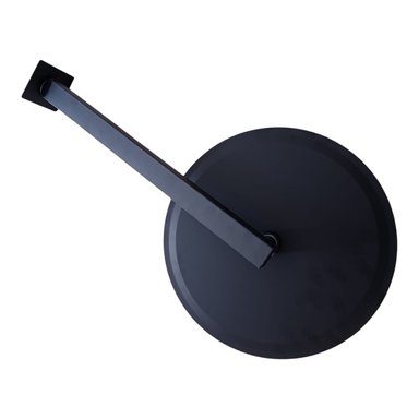 DUCHA ESPAÑOLA 30CM REDONDA CON BRAZO 40CM EN ACERO INOXIDABLE NEGRO MATE - 5