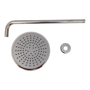 CABEZA DUCHA REDONDA 20CM ABS CROMADO BRAZO ACERO 40CM MODERNO ELEGANTE - 3