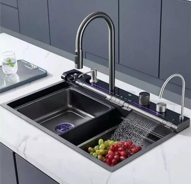 LAVADERO HORSE MULTIFUNCIONAL 5 TECLAS ACERO INOXIDABLE SUS 304 COMPLETO