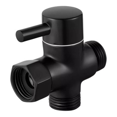 VÁLVULA VAL-BLACK DESVIADORA DUCHA O BIDÉ NEGRO MATE EN ACERO INOXIDABLE